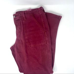 Gap Girlfriend Burgundy Straight Leg Jeans